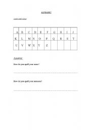 English worksheet: alphabet