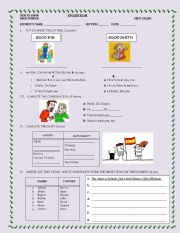 English worksheet: Greetings