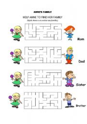 English worksheet: Family Members