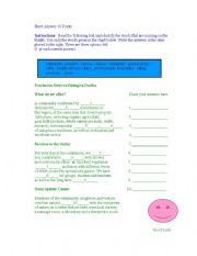 English worksheet: Tourist atractions