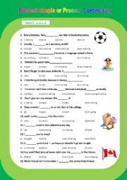 English Worksheet: PRESENT SIMPLE VS. PRESENT CONTINUOUS