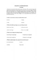 English Worksheet: Easy text