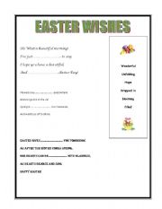 English Worksheet: Easter wishes
