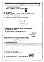 English Worksheet: lesson plan