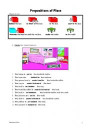 prepositions of place