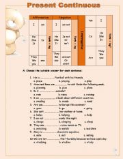 English worksheet: Present Continuous