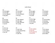 English Worksheet: Letter poems