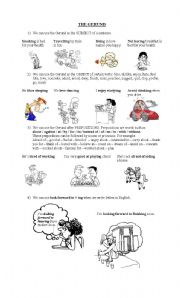 English Worksheet: the Gerund