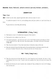 English Worksheet: Folk Tales Lesson Plan