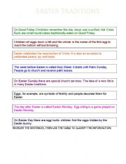 English worksheet: easter