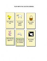 English worksheet: easter domino