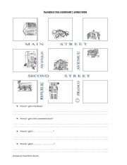 English worksheet: directions