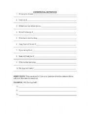 English Worksheet: Conditional Sentences
