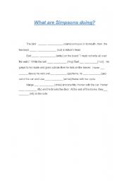 English Worksheet: simpsons