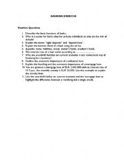 English worksheet: Banking