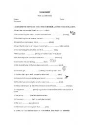 English worksheet: Too -Enough