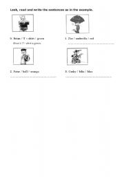 English Worksheet: possesive s