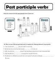 English Worksheet: Past participle verbs
