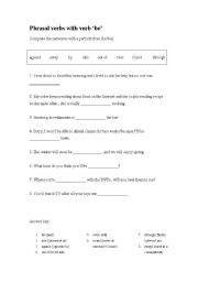 English Worksheet: Phrasal verbs with be
