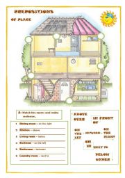 English Worksheet: PREPOSITIONS OF PLACE