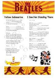 English Worksheet: The Beatles - Past Simple Irregular Verbs