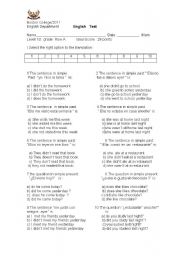 English worksheet: Test