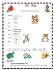 English Worksheet: Pet day