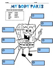 English Worksheet: Body Parts