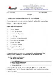 English worksheet: review