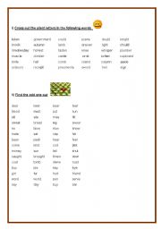 English worksheet: SILENT LETTERS AND ODD ONE OUT