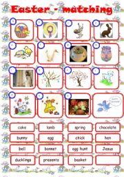 English Worksheet: EASTER - MATCHING