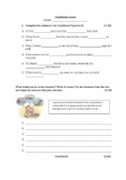 English worksheet: Mixed exercice on if-clauses