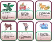 English Worksheet: comprehension cards - animals