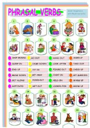 English Worksheet: PHRASAL VERBS
