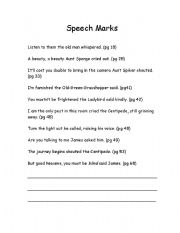 English Worksheet: Direct Speech