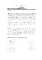 English Worksheet: In Company