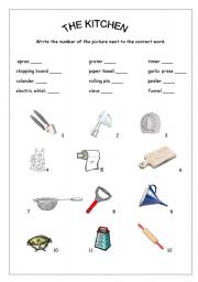 English worksheet: kitchen