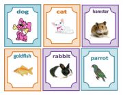 English Worksheet: flashcards pets