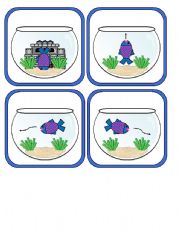 English Worksheet: Where is the Fish Swimming?  Preposition Memory Cards Part 2 of 2 with Additional Activities