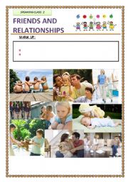 English Worksheet: 4 PAGES ACTIVITIES ABOUT FRIENDS AND RELATIONSHIPS