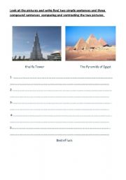 English worksheet: describing pictures