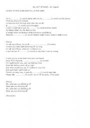 English worksheet: Song 