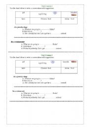 English Worksheet: making suggestions