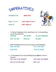 English Worksheet: Imperative