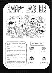 English Worksheet: Happy Easter with Monicas gang!