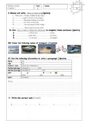English worksheet: elemrntary test