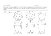 English worksheet: My body is special