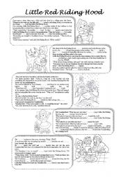 English Worksheet: Little red riding hood