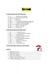 English Worksheet: Past Simple 2