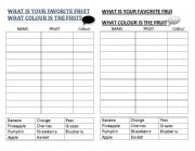 English Worksheet: WHAT IS YOUR FAVORITE FRUIT